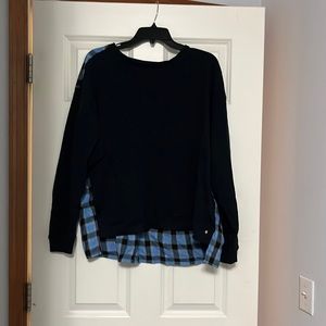 Anthropologie plaid sweatshirt top-never worn